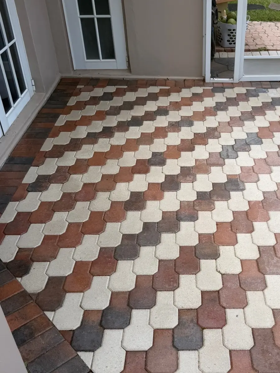 Clean patio pavers after cleaning by Just Another Wash
