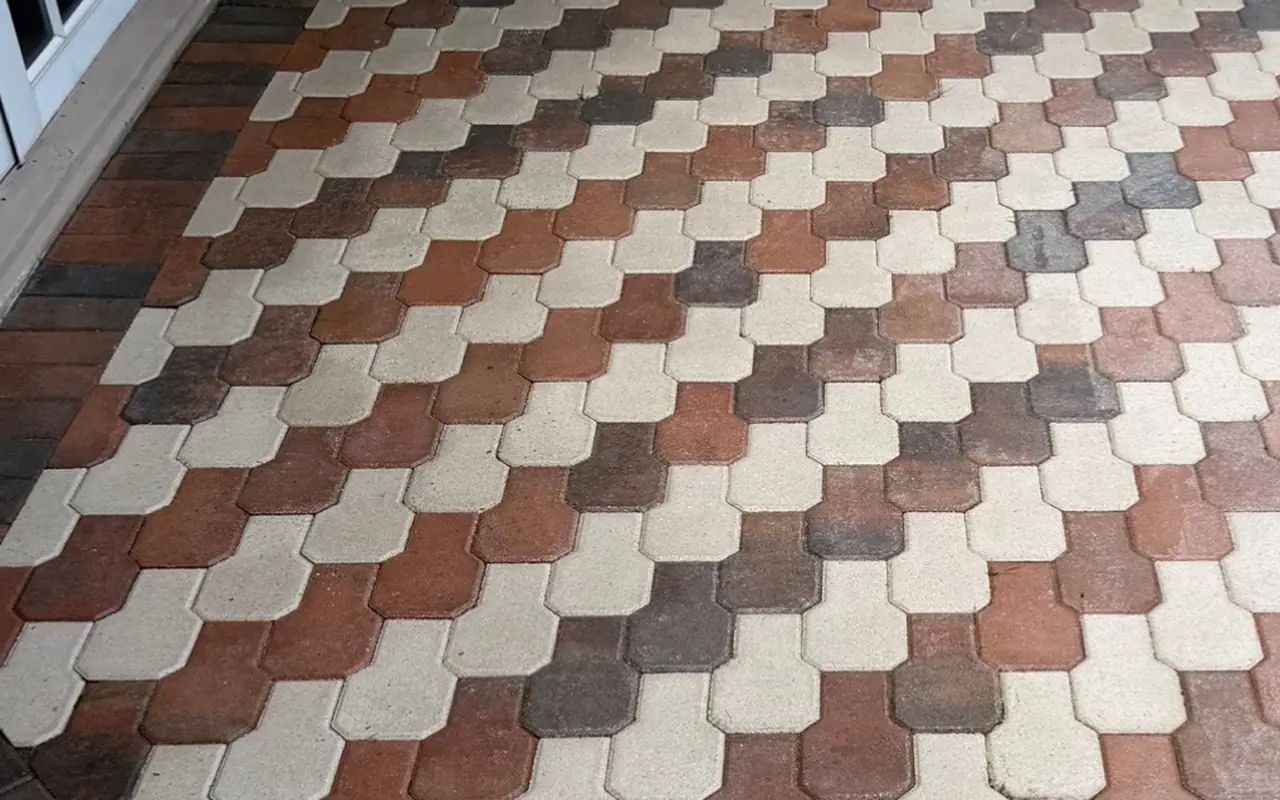 Pavers after cleaning